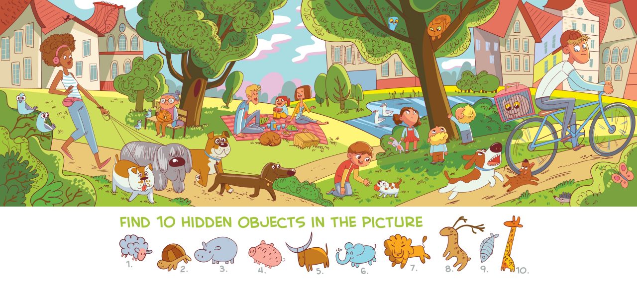Hidden Objects Pets Puzzle Prime