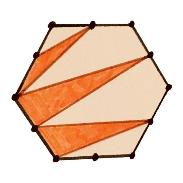 Three Triangles in a Hexagon Puzzle Prime