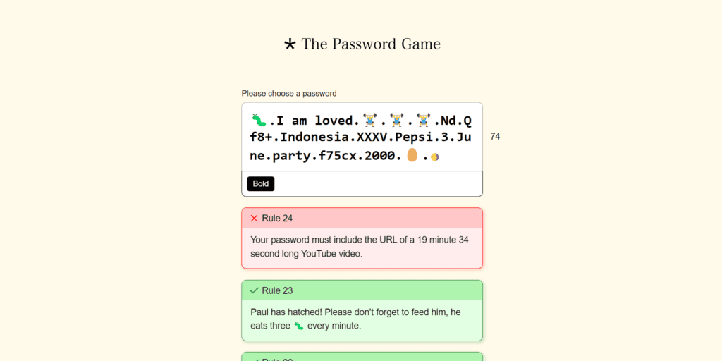 The Password Game - Puzzle Prime